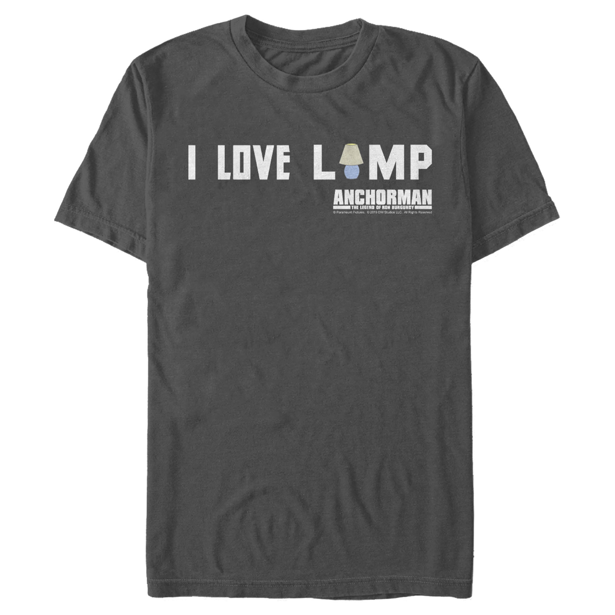 Men's Anchorman I Love Lamp Quote Graphic Tee Charcoal Medium