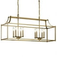 thumbnail image 5 of 8 Light Linear Chandelier with Traditional Inspirations 19 inches Tall By 12.5 inches Wide-Natural Brass Finish Bailey Street Home 147-Bel-4187297, 5 of 10