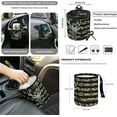 thumbnail image 4 of Jeiento Deer 12 Pcs Car Seat Cover Set with Front Car Seat Cover Steering Wheel Armrest Cover Seat Belt Pads Garbage Can Air Vent Pouch Rearview Mirror Cover Coaster Keychain American Flag Camo, 4 of 5