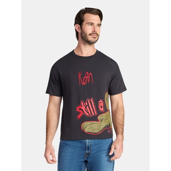 Korn Men's and Big Men's Cropped Graphic Tee, Sizes XS-3XL