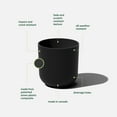 thumbnail image 4 of Veradek Mason Series Kona 10" Plastic-Stone Planter - Black, 4 of 11