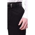 thumbnail image 2 of Mens Classic Fit Solid Black Flat Front Wool Dress Pants, 2 of 2