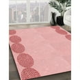 thumbnail image 3 of Ahgly Company Machine Washable Indoor Round Transitional Red Area Rugs, 3' Round, 3 of 7