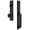 Timeless Bronze, variant on Grandeur 849192 Carre Solid Brass Rose Dummy Full Plate "D" Grip Handleset - Brass