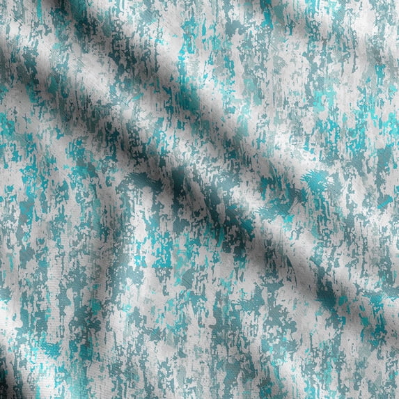 Soimoi Texture Print, Silk Fabric Decor Sewing Fabric By The Yard- 42 Inch WideDecorative Fabric For Shirts, Suits, Ties-Blue