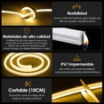 thumbnail image 5 of HIFILUZ Luces Led Blanco C&aacute;lido Neon 10M Luz Led Flex Cortable Silicona Neon Light 12V Tiras Led para Cuarto Exterior IP67 Impermeable Tira Led Para Cocina Decoraci&oacute;n Habitaci&am, 5 of 5