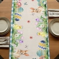 thumbnail image 5 of Table Runners 70 Inches Long Dress Scarves, Easter Farmhouse Coffee/Dining/Kitchen Table Decor, Holiday Table Runner, Spring Gnomes Bunny Butterfly Duck Floral Plaid 13x70 Inch, 5 of 9