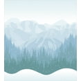 thumbnail image 3 of Blue Sky Duvet Cover Set, Continuous Wilderness Pine Trees Mountains Winter Time Snowflakes Theme, Decorative 3 Piece Bedding Set with 2 Pillow Shams, Queen Size, Cadet Blue Pale Blue, by Ambesonne, 3 of 3
