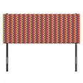 thumbnail image 3 of Groovy Headboard, Rainbow Zig Zag Vertical Chevron Pattern Geometric Striped Repeat Vibrant Colors, Upholstered Decorative Metal Bed Headboard with Memory Foam, Full Size, Multicolor, by Ambesonne, 3 of 4