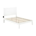 thumbnail image 2 of AFI NoHo 14" Full Wood Platform Bed Frame with Modern Panel Headboard, White, 2 of 6