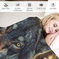JEUXUS Wolf Throw Blanket for Bed Wolf Lightweight Super Soft Plush