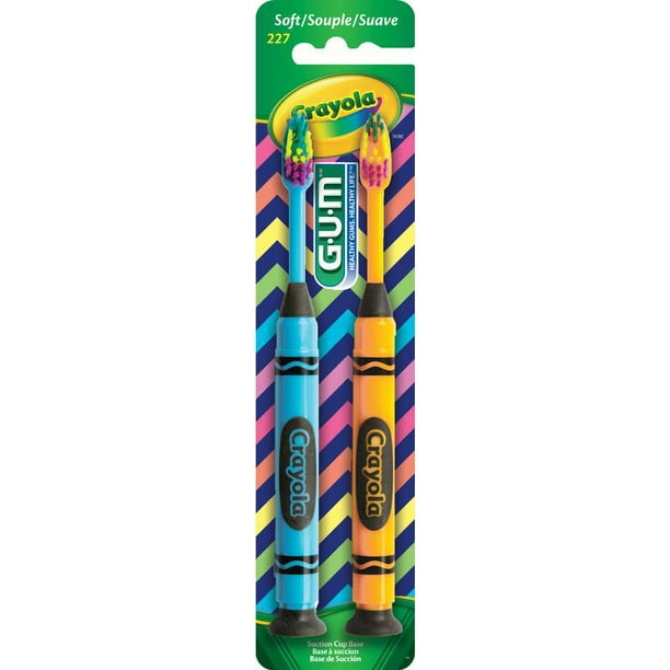 4 Pack GUM Crayola Toothbrushes Soft 2 ea