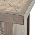 thumbnail image 4 of Barara King 42" Propane Fire Pit Table, 50,000 BTU Wicker-effect Auto-Ignition Gas Fireplace Fire Pits with Ceramic Tabletop, Steel Base, Lid, Lava Rocks and Cover, CSA Certification, Grey, 4 of 9