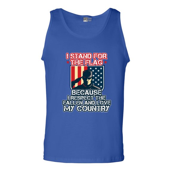 I Stand For The Flag I Respect The Fallen Love My Country DT Adult Tank Top