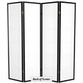 thumbnail image 7 of Red Lantern 6 ft. Tall Double Cross Shoji Screen - Black - 4 Panels, 7 of 7