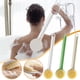 thumbnail image 1 of Cepillo trasero de mango largo - cepillo para ducha y baño con cerdas suaves y exfoliantes, agarre ergonómico antideslizante, agujero colgante, plástico PP resistente, 1 of 3