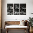 thumbnail image 3 of Elephant Stock Mountainside Moulton Barn Wall Art - Horizontal Multi Panel Canvas - Living Room Wall Decor - Nature Multi Panel - Gray And Black Decor - 45" x 28", 3 of 8