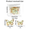 thumbnail image 3 of HaoXun 3D Gold Trim Butterflies Wall Stickers for Nursery, Kids Room Decor - Self-Adhesive Removable Home Decoration, Easy Peel & Stick Wall Art (Set of 12), 3 of 4