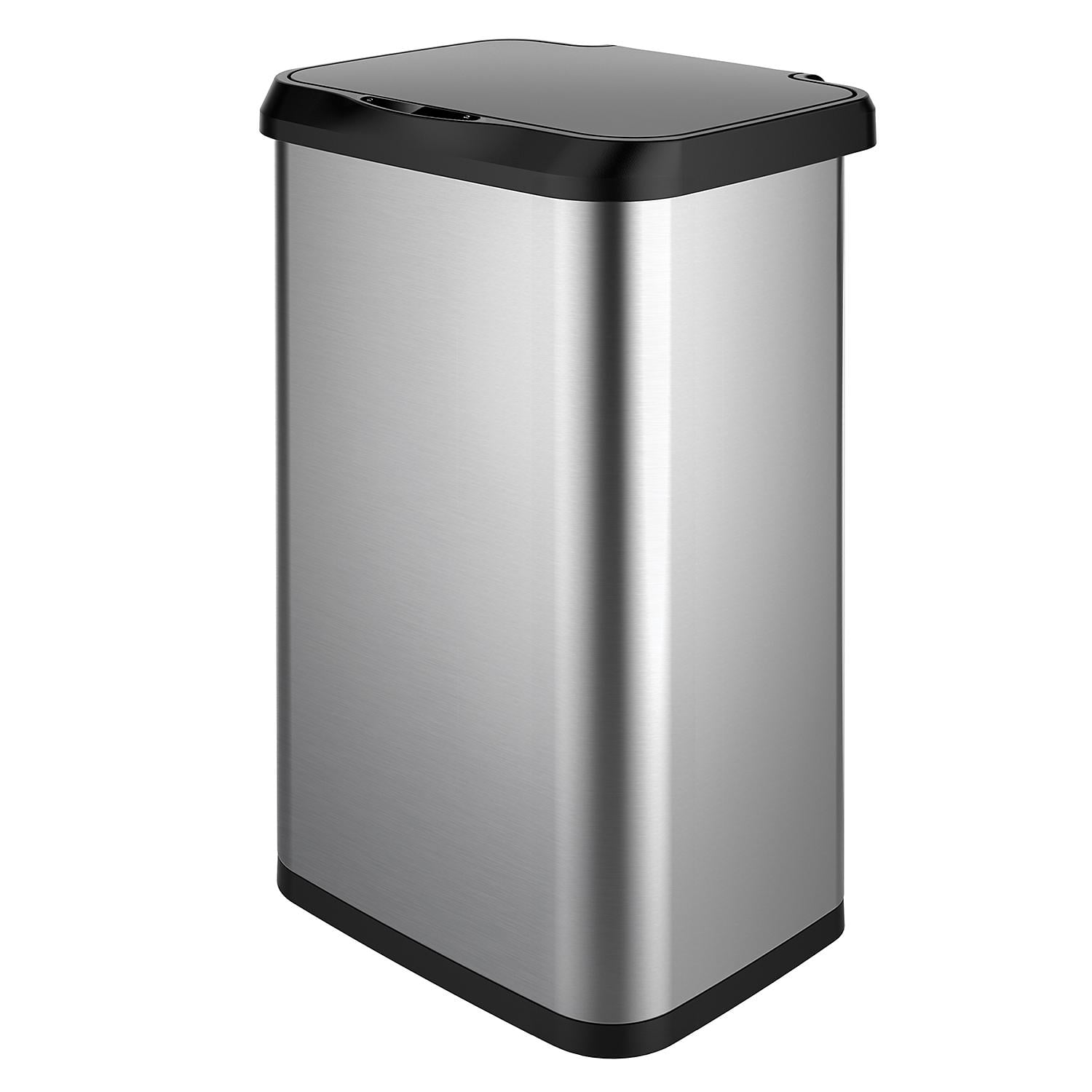 Glad 20-Gallon Stainless Steel Sensor Trash Can - Walmart.com - Walmart.com 20 Gallon Stainless Steel Garbage Can