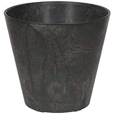 34128 Cali Round Planter  12-Inch  Black