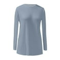 thumbnail image 4 of Wdgfv Acrylic Pullover Sweater Women European Style Womens Loose Fit Round Neck Pullover Sweater Featuring Side Slit Hem And Convenient Front, 4 of 4