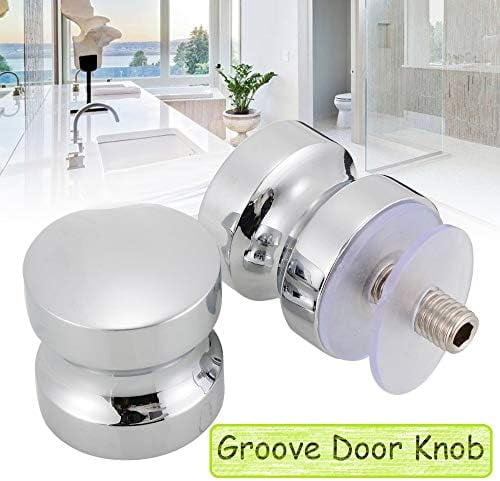2 Set Shower Screen Handle Bathroom Door Handle Knob with Solid Stainless Steel for Replacement Groove Glass Door(Install Screw 7.8x30mm)