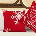 thumbnail image 4 of Merry Christmas Happy Winter Snowflakes Let It Snow Deer Linen Decorative Throw Pillow Cover Baby It's Cold Outside Cushion Cases for Sofa Farmhouse Couch Square 18inch,16inch,20inch,Pack of 4, 4 of 7