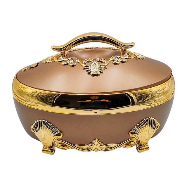 Olla calentadora de Buffet,Olla caliente,Acero inoxidable con tapa,Chafing Dish,Plato para servir de 5L, Cazuela térmica para fiestas de comida fría y