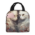 thumbnail image 1 of Easygdp Flower Cat Couple Bolsa Térmica Premium - Tela Oxford Impermeable, Gran Capacidad, Bolsillo Frontal, Unisex para Trabajo, Escuela, Actividades al Aire Libre y Picnics, 1 of 8