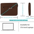 thumbnail image 5 of Laptop Sleeve Bag 15.6 inch, Shockproof Protective Computer Carrying Cover with Front Pocket, Laptop Case for 15.6 inch HP, Dell, Acer, Asus, Notebook, Coffee Color, 5 of 14