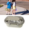 thumbnail image 4 of Stainless Steel Lunch Box, Korean Style - 2 Compartments, Durable Metal Food Container with Tableware for Kids and Adults, 4 of 7