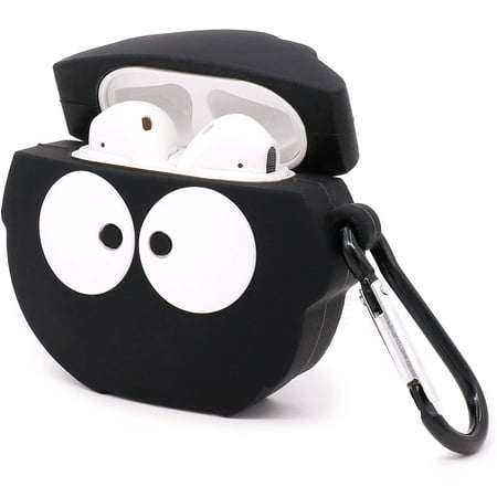 Yonocosta Cute Airpods Case, Airpods 2 Case, Funny 3D Cartoon Big Eyes  Black Briquettes Full Protection Shockproof Soft | Walmart Canada
