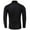 Black, variant on Fall Shirts for Men Fall/winter High Neck Bottoming Shirt Large Size Solid Color Long Sleeves
