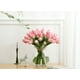 thumbnail image 2 of 12 tulipanes artificiales de color rosa claro, flores de plástico falsas, decoración para bodas, fiestas, hogar y oficina., 2 of 5