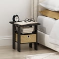 thumbnail image 5 of Furinno TIDUR Open Shelf Nightstand with Storage Bin. End Table. Espresso, 5 of 5