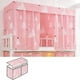 thumbnail image 3 of Hoce - Cortinas para litera para dormitorio de estudiantes, dosel para cama, cortinas de privacidad, 2 paneles + 1 parte superior, 3 of 5