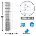 thumbnail image 7 of Fencer Wire Rabbit Guard Fence, 16 Gauge Galvanized Welded Wire Fence for Preventing Rabbits, Dogs, Cats, Chickens, and Other Small Animals from Damaging The Garden (40 in. x 50 ft.), 7 of 7
