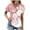 Pink, variant on Fesfesfes T Shirt Women's V-Neck Fashion Casual Short Sleeve Spring And Summer Top Basic Short Sleeve Shirt Women M(US:6)