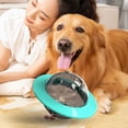 thumbnail image 2 of Juguete para perros Dispensador de golosinas de plástico Disco volador Mordedura Masticar Durable para suministros para mascotas Azul, 2 of 3
