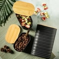 thumbnail image 7 of Mixpresso 3 Piece Black Canisters Sets For The Kitchen, Airtight Plastic Canister With Bamboo Lid, Coffee And Sugar Canister Set, Decorative Sugar Container, Kitchen Decor For Counter, 7 of 7