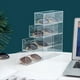 thumbnail image 4 of Caja de Almacenamiento de Gafas de 4 , Organizador de Gafas Grande, Soporte de Exhibición Apilable Multifuncional, Cosméticos Reutilizables, 4 of 7