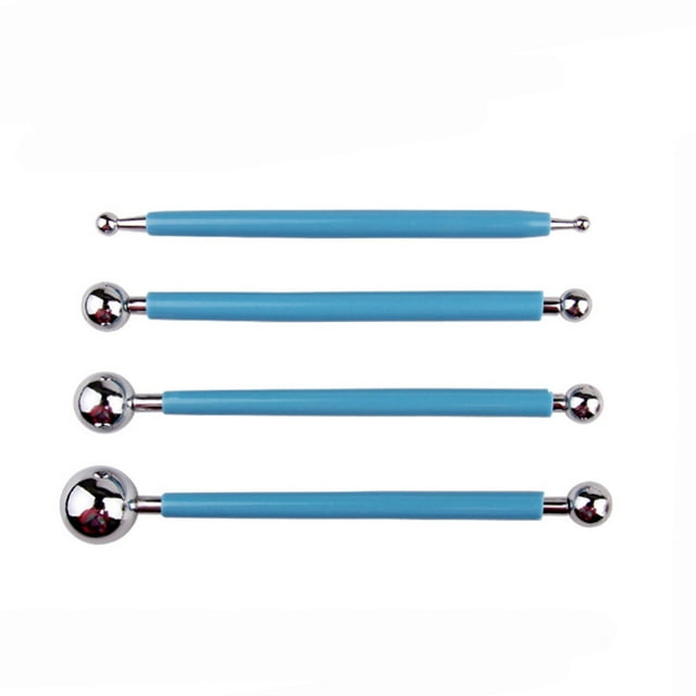 Iumwxz Ensemble de 4 Pcs de Stylus à Pointillage Outils de Modélisation Céramique Poterie Sculpture Ensemble de Fournitures de Bureau Bleu Prix Réduit
