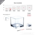thumbnail image 2 of WGV Handblown Clear Cube Glass Vase / Candle Holder - 4" Wide x 4" Height, Good quality, Heavy Weighted Base - 1 Pc, 2 of 6
