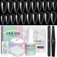 thumbnail image 2 of SAVILAND - Kit de 500 piezas de uñas de gel X para extensiones de uñas, cobertura total, uñas esculpidas tipo almendra con lámpara LED UV, 2 of 4