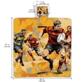 thumbnail image 2 of Football Canvas Picnic Mat - Waterproof Outdoor Blanket - Large Portable Mats with Travel Bag for Picnics and Family Gatherings - Foldable, Easy to Clean, and Durable Design, 2 of 6