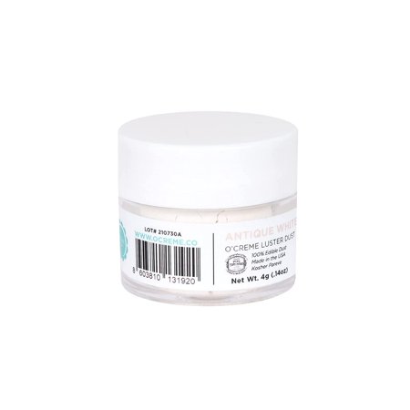 O Creme Luster Dust  Food-Grade Edible Antique-White Dust Cake Decorations: 4 Grams Baking Decorating For Cookie  Fondant  Icing  Petal  Flower  Cupcake and Cake Pop