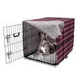 thumbnail image 5 of Abstract Dog Crate Cover, Continuing Tartan Inspired Pattern of Traditional Scottish Vibes, Easy to Use Pet Kennel Cover Small Dogs Puppies Kittens, 7 Sizes, Pink Charcoal Grey, by Ambesonne, 5 of 6