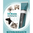 thumbnail image 5 of oneisall Cat Clippers for Matted Hair, 5-Speed Quiet Cat Grooming kit, Cordless Pet Shaver for Long Hair,Waterproof Pet Hair Trimmer, Pet Clippers for Cats (Green), 5 of 8