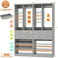 thumbnail image 2 of Aheaplus 4.6 FT (56") Closet Organizer System with Drawers & Shelves, Free Standing Reach-in Tower for Small Walk-in Closets, 1200+ LBS Max Load,Gray, 2 of 5