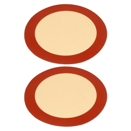 COMPUKAS Pizza Mat Silicone Baking Pizza Mat Dark Red 2Pcs 8 Inch